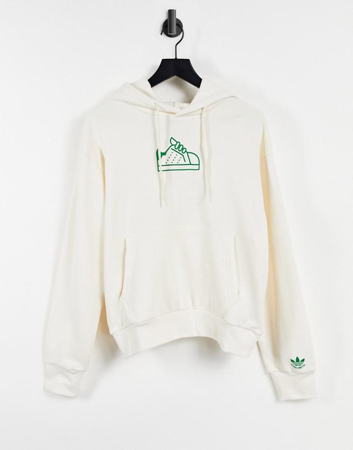 Adidas Originals No Dye Organic Cotton Hoodie With Stan Smith Hd-white