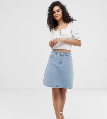 Only Tall Denim A-line Mini Skirt - Blue