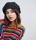 E.l.k Suedette Black Beret - Black