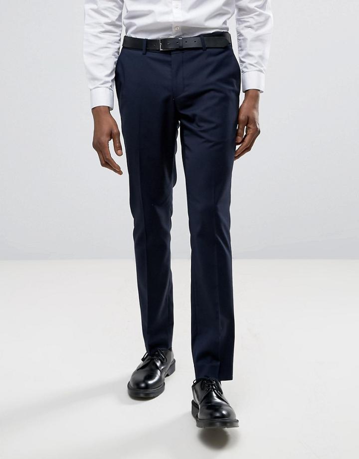 Selected Skinny Fit Suit Pants - Navy