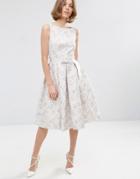Asos Wedding Jacquard Midi Prom Dress - Multi