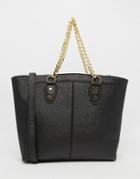 Asos Chain Handle Tote Bag - Black
