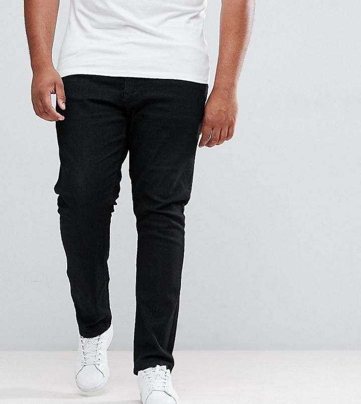 Duke Plus Skinny Jeans In Black - Black