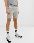Asos Design Slim Chino Shorts With Elastic Waist In Beige - Beige