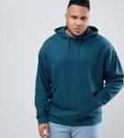 Asos Design Plus Oversized Hoodie In Dark Blue - Blue