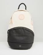 Stighlorgan Oisin Backpack In Canvas With Leather Trim - Black