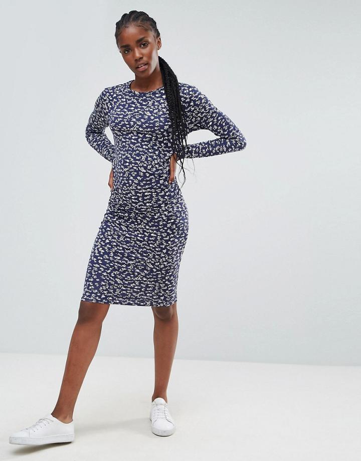 Minimum Printed Bodycon Dress - Blue