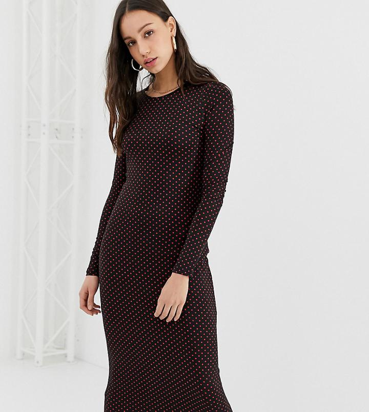 Glamorous Tall Midi Dress With Long Sleeves