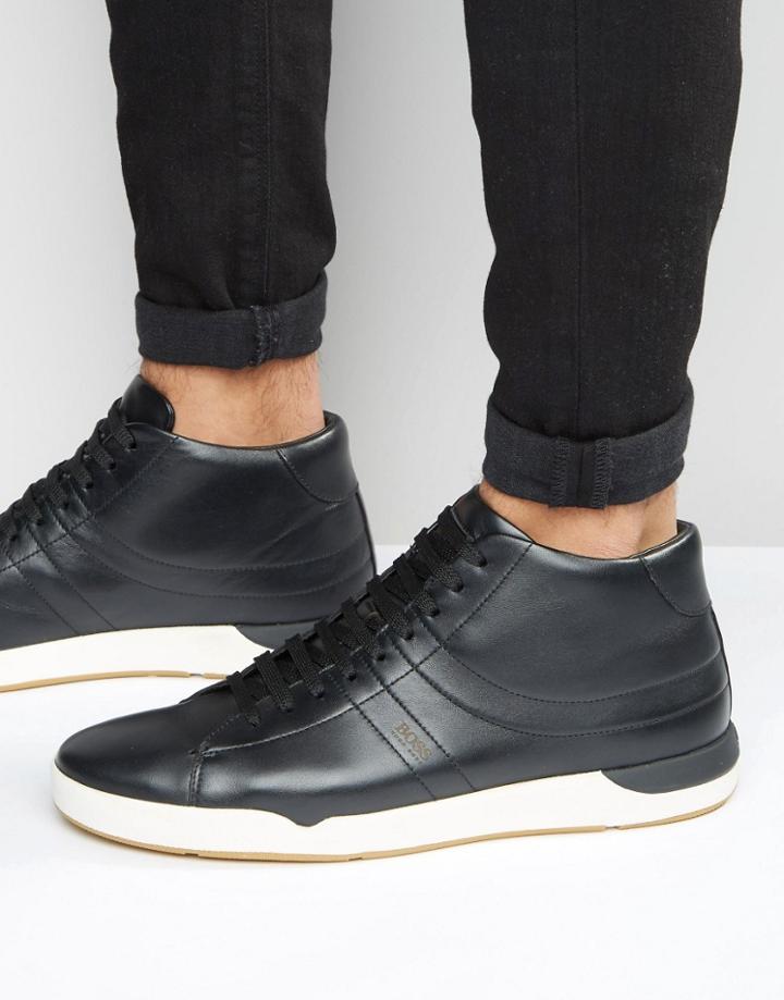 Boss Orange Hi Top Sneakers - Black