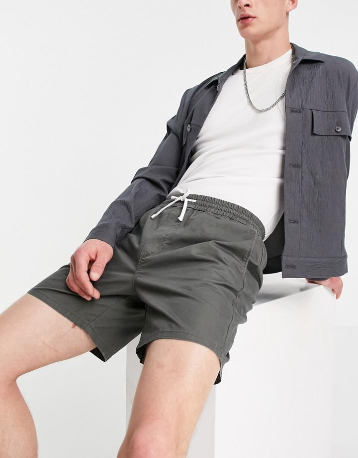 Weekday Olsen Shorts In Khaki-green