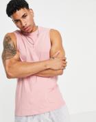 Asos Design Organic Relaxed Fit Tank In Washed Pink