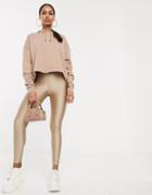 Asos Design Two-piece Disco Legging - Beige