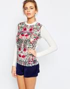 Ted Baker Layered Bouquet Sweater - Cream