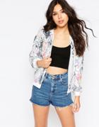 Asos Ultimate Sequin Bomber - White