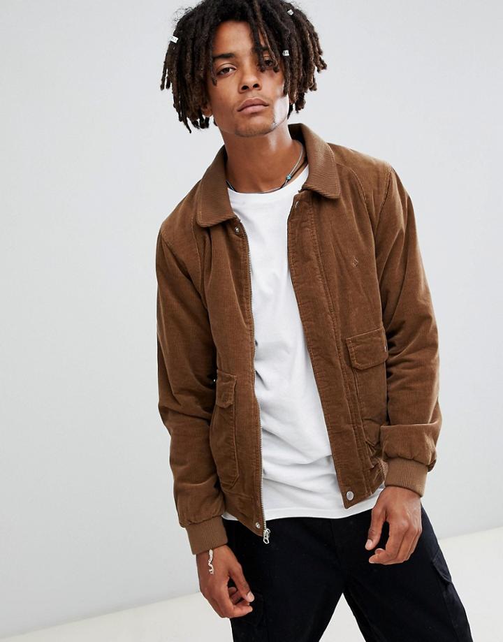 Volcom Domjohn Corduroy Jacket In Brown - Brown