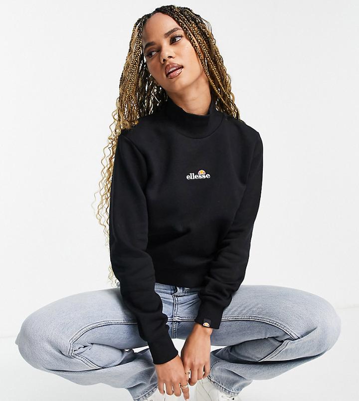 Ellesse High Neck Sweatshirt In Black
