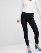 Pepe Jeans Mid Rise Soho Skinny Jean With Contrast Stitch - Blue