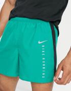 Nike Running Run Division Challenger 5 Inch Shorts In Green