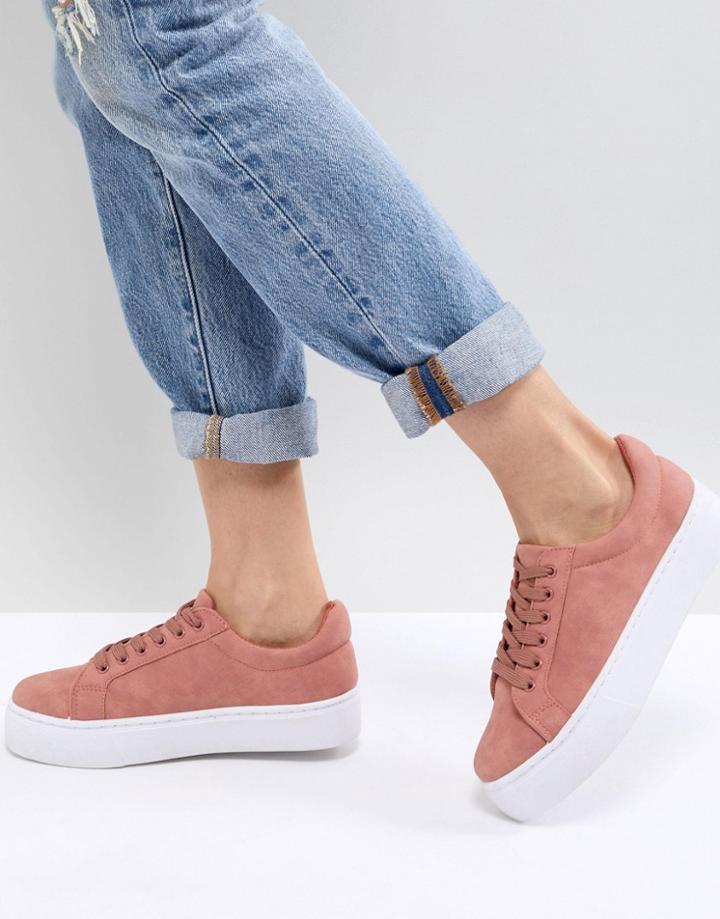 Pieces Sneaker With Chunky Sole - Pink