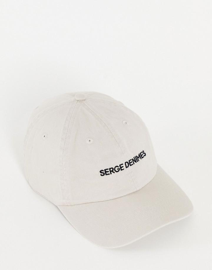 Serge Denimes Logo Cap In Beige-neutral