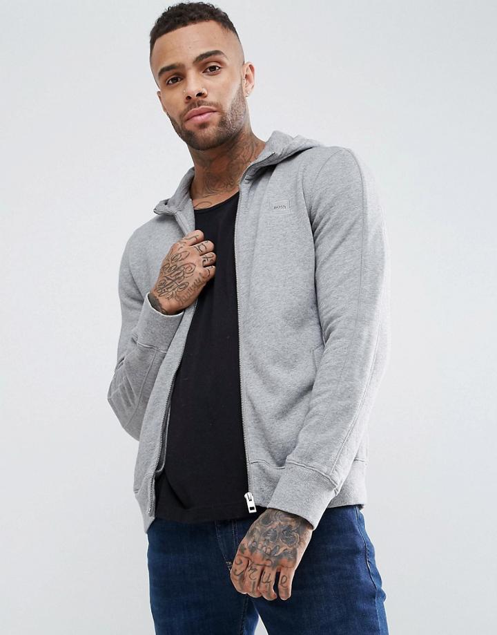 Boss Orange By Hugo Boss Ztadium Uk Hooded Sweat In Gray - Gray