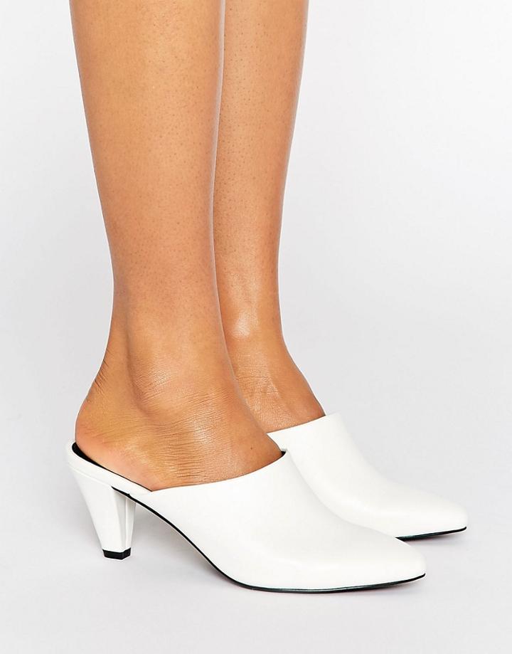 Asos Sloany Heeled Mules - White
