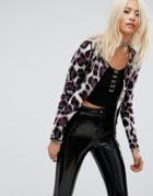 Tripp Nyc Leopard Button Up Cardigan - Multi