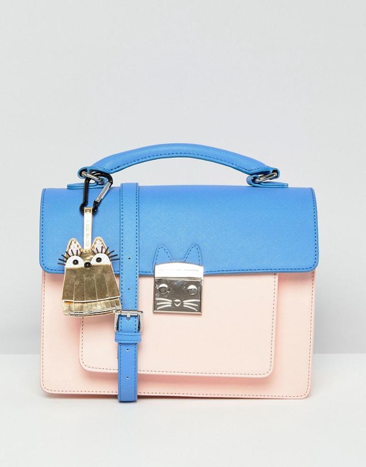 Paul & Joe Sister Color Contrast Cross Body Bag - Pink