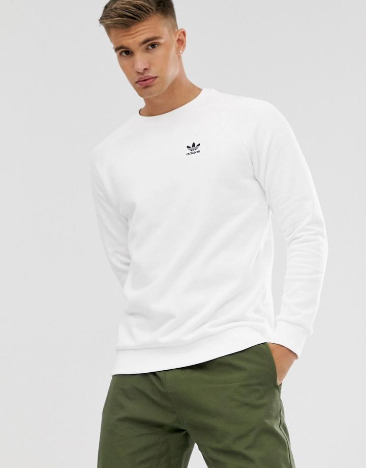 Adidas Originals Essentials Crewneck Sweatshirt In White