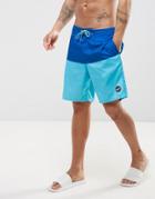 Hollister Solid Plain Board Shorts - Blue