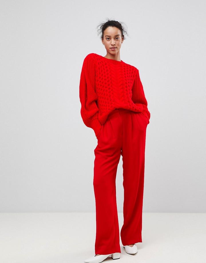 Essentiel Antwerp Prices Wide Leg Pants - Red