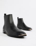 Ted Baker Leather Chelsea Boots - Black