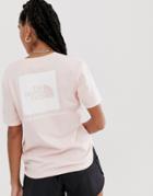 The North Face Boxed Out T-shirt In Pink/white