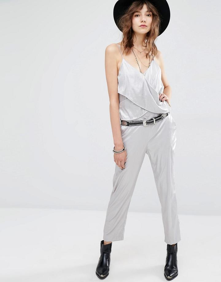 Mango Silver Festival Jumpsuit - Silver