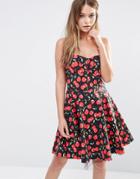 Iska 50's Cherry Print Skater Dress