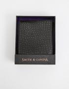Smith & Canova Wallet In Black Croc - Black