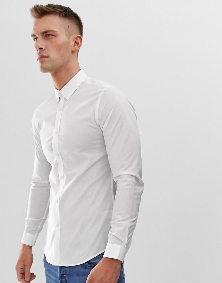 French Connection Plain Poplin Skinny Fit Stretch Shirt