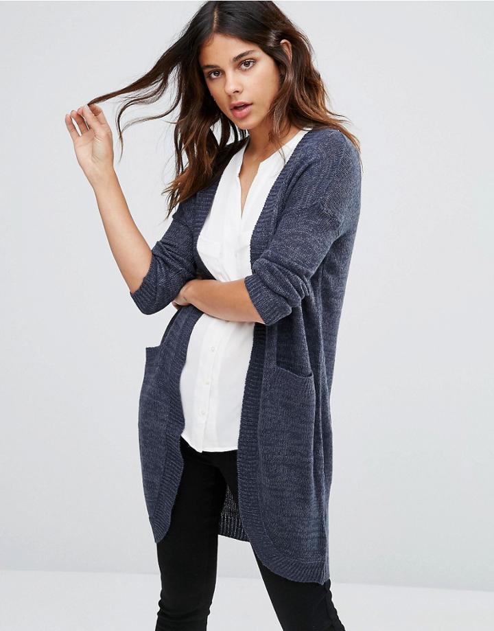 Vero Moda Joelle Blue Salt & Pepper Cardigan - Blue