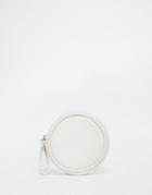 Monki Zip Round Coin Purse - White