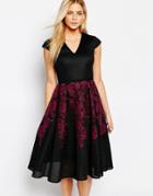 Ted Baker Levana Bonded Lace Full Skirt Dress - Red