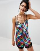 Ragyard Rainbow Sequin Romper Two-piece - Multi
