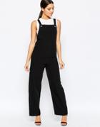 Missguided Utility Overall Style Jumpsuit - Black