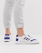 Adidas Originals White A-r Sneaker In Blue And Pink