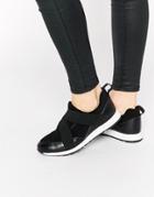 Asos Dario Cross Strap Sneakers - Black