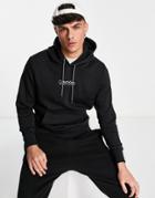 Calvin Klein Logo Coordinates Hoodie In Black