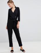 Y.a.s Homi Wrap Front Jumpsuit - Black