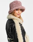Boardmans Boucle Bucket Hat In Pink
