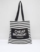 Cheap Monday Striped Logo Shopper Bag - Multi