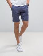 Bellfield Chino Shorts With Pleated Front - Blue
