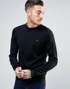 Farah Sweater In Merino Wool Slim Fit In Black - Black